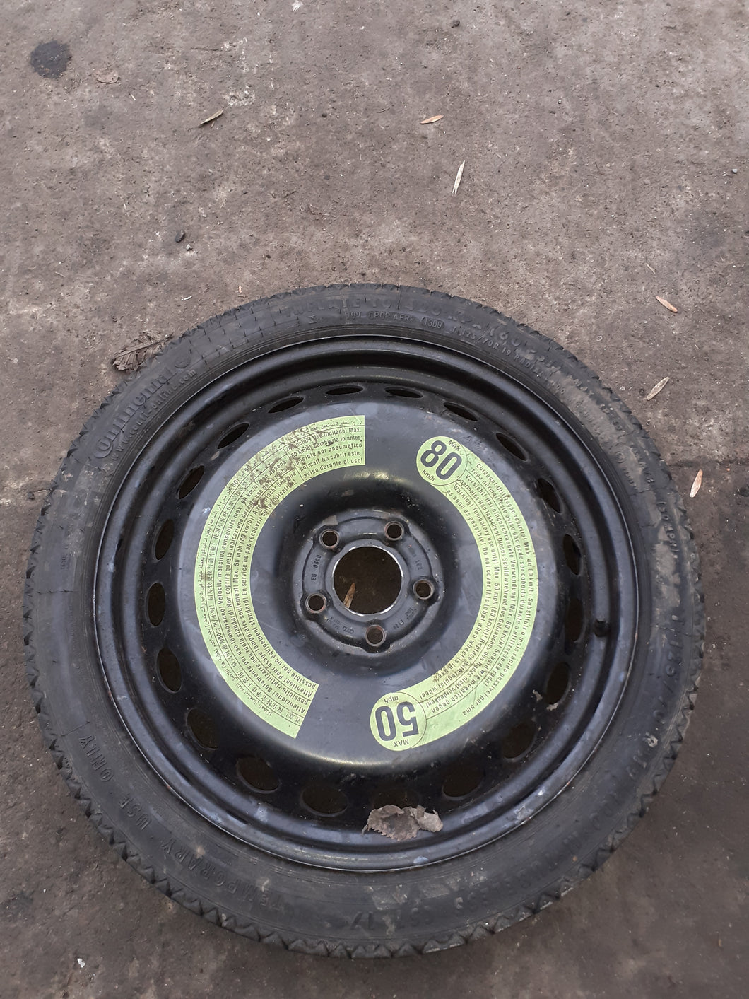 Audi A5 8T3 2.0 TFSi S line Space Saver Wheel And Tyre 19